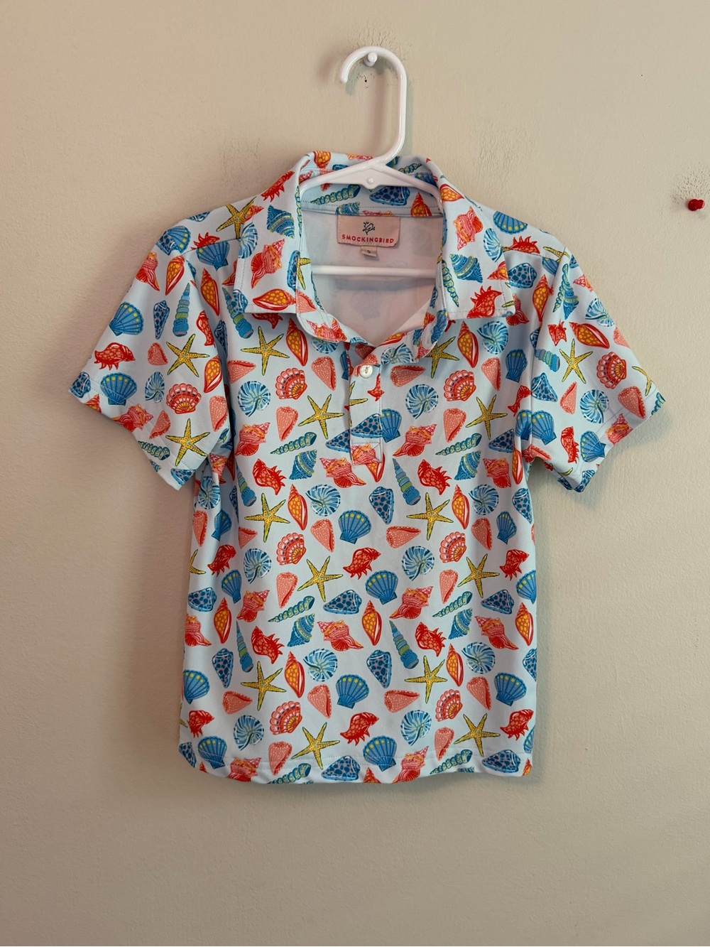 Smockingbird Sea Shells Printed Polo Shirt - Multicolor